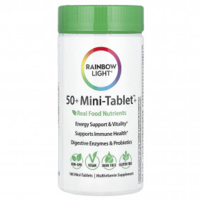 Rainbow Light, 50+ Mini-Tablet ™ +, 180 мини-таблеток - описание | фото