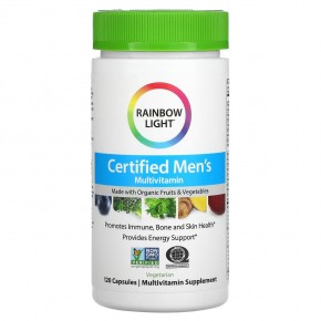 Rainbow Light, Сертифицированные Men's Multivitamin, 120 вегетарианских капсул в Москве - eco-herb.ru | фото