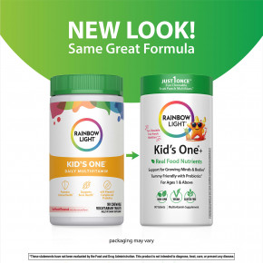 Rainbow Light, Kid's One® +, для детей от 1 года, фруктовый пунш, 90 таблеток в Москве - eco-herb.ru | изображение Rainbow Light, Kid's One® +, для детей от 1 года, фруктовый пунш, 90 таблеток в Москве - eco-herb.ru | фото