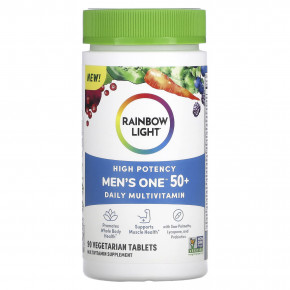 Rainbow Light, Men's One 50+ Daily, мультивитамины, высокая эффективность, 90 вегетарианских таблеток в Москве - eco-herb.ru | фото