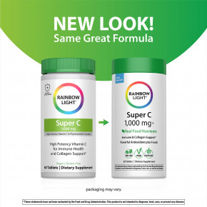 Rainbow Light, Super C, 60 таблеток в Москве - eco-herb.ru | фото