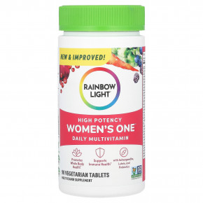 Rainbow Light, Women's One, ежедневная мультивитаминная добавка для женщин, высокая эффективность, 90 вегетарианских таблеток (Товар снят с продажи) в Москве - eco-herb.ru | фото