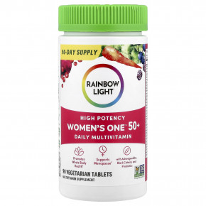 Rainbow Light, Women's One™, мультивитамины для ежедневного приема старше 50 лет, высокая эффективность, 90 вегетарианских таблеток - подробнее Rainbow Light, Women's One™, мультивитамины для ежедневного приема старше 50 лет, высокая эффективность, 90 вегетарианских таблеток - описание