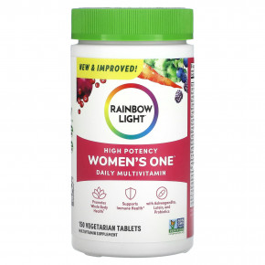 Rainbow Light, Women's One Daily, витамины для женщины, 150 таблеток - описание | фото