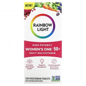 Rainbow Light, Для женщин старше 50 лет, мультивитамины для ежедневного приема, высокая эффективность, 120 вегетарианских таблеток - описание