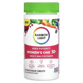 Rainbow Light, Для женщин старше 50 лет, мультивитамины для ежедневного приема, высокая эффективность, 90 вегетарианских таблеток - описание