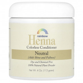 Rainbow Research, Хна, бесцветный кондиционер, нейтральный, 113 г (4 унции) - описание | фото