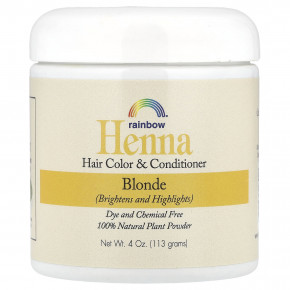 Rainbow Research, хна, краска и кондиционер для волос, блонд, 113 г (4 унции) - описание