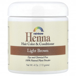 Rainbow Research, хна, краска и кондиционер для волос, светло-коричневый, 113 г (4 унции) - описание