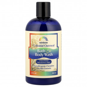 Rainbow Research, Коллоидная овсянка, гель для душа и душа, без запаха, 360 мл (12 жидк. Унций) - описание