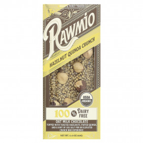 Rawmio, Овсяный молочный шоколад, хрустящая корочка с фундуком и киноа, 60 г (2,12 унции) в Москве - eco-herb.ru | фото