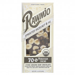 Rawmio, Пророщенный фундук и кора инжира, 70% перуанского какао, 60 г (2,12 унции) в Москве - eco-herb.ru | фото