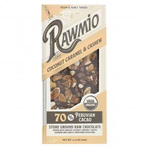 Rawmio, Stone Ground Raw Chocolate, Coconut Caramel & Cashew, 2.12 oz (60 g) в Москве - eco-herb.ru | фото