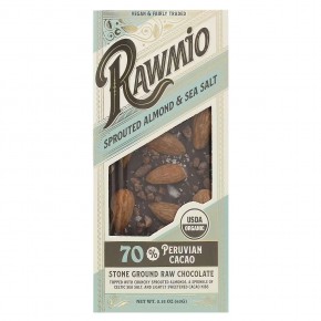 Rawmio, Stone Ground Raw Chocolate, Sprouted Almond & Sea Salt, 2.12 oz (60 g) в Москве - eco-herb.ru | фото
