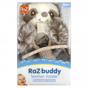 RaZbaby, RaZ-Buddy, набор для прорезывания зубов, от 0 месяцев, ленивец, 1 шт. в Москве - eco-herb.ru | фото