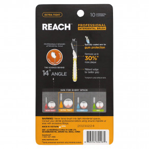 Reach, Professional Interdental Brush, Extra Tight, 10 Interdental Cleaners (Товар снят с продажи) в Москве - eco-herb.ru | изображение Reach, Professional Interdental Brush, Extra Tight, 10 Interdental Cleaners (Товар снят с продажи) в Москве - eco-herb.ru | фото