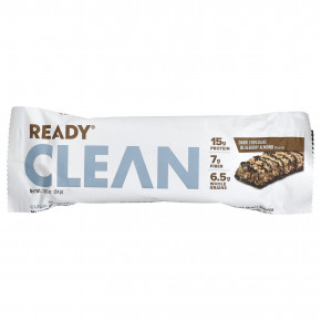 Ready, Clean Protein Bar, темный шоколад, черника и миндаль, 12 батончиков, 51 г (1,8 унции) в Москве - eco-herb.ru | фото