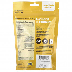 Ready Pet Go, Куркума и коллаген, для собак всех возрастов, со вкусом курицы и сыра, 60 мягких жевательных таблеток, 240 г (8,5 унции) в Москве - eco-herb.ru | фото