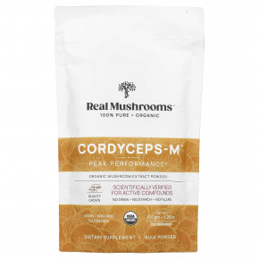 Real Mushrooms, Cordyceps-M, органический экстракт грибов в порошке, 150 г (5,29 унции) - описание