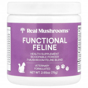 Real Mushrooms, Functional Feline, для кошек, 75 г (2,65 унции) в Москве - eco-herb.ru | изображение Real Mushrooms, Functional Feline, для кошек, 75 г (2,65 унции) в Москве - eco-herb.ru | фото