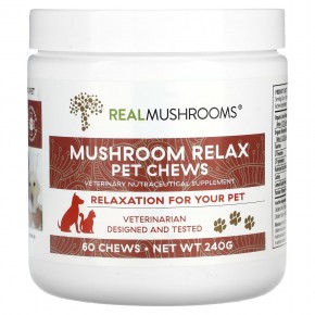Real Mushrooms, Мягкие жевательные таблетки Mushroom Relax, 60 жевательных таблеток в Москве - eco-herb.ru | фото