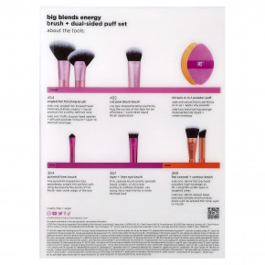 Real Techniques, Big Blends Energy, набор кистей и двусторонних пухлых ингредиентов, 6 предметов в Москве - eco-herb.ru | изображение Real Techniques, Big Blends Energy, набор кистей и двусторонних пухлых ингредиентов, 6 предметов в Москве - eco-herb.ru | фото