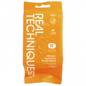 Real Techniques, Cleanse + Extension, быстросохнущие салфетки для расчесывания, 20 шт. в Москве - eco-herb.ru | изображение Real Techniques, Cleanse + Extension, быстросохнущие салфетки для расчесывания, 20 шт. в Москве - eco-herb.ru | фото