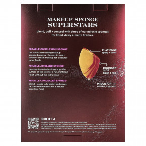 Real Techniques, Superstars, спонжи для макияжа, набор из 3 шт. в Москве - eco-herb.ru | изображение Real Techniques, Superstars, спонжи для макияжа, набор из 3 шт. в Москве - eco-herb.ru | фото