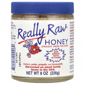 Really Raw Honey, Натуральный мед, 226 г (8 унций) - описание