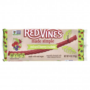 Red Vines, Солодка, Made Simple, ягодное ассорти, 113 г (4 унции) в Москве - eco-herb.ru | фото