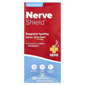 Redd Remedies, Nerve Shield™, для рук и ног, 60 веганских капсул - описание | фото