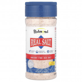Redmond, Real Salt®, древняя мелкая морская соль, 284 г (10 унций) - описание | фото