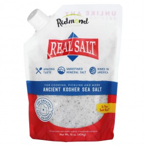 Redmond Trading Company, Real Salt, древняя кошерная морская соль, 454 г (16 унций) в Москве - eco-herb.ru | фото
