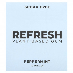 Refresh Gum, растительная жевательная резинка, со вкусом перечной мяты, 12 шт. - подробнее Refresh Gum, растительная жевательная резинка, со вкусом перечной мяты, 12 шт. - описание