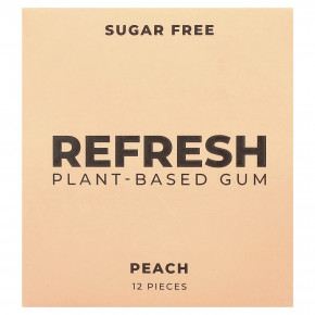 Refresh Gum, растительная жевательная резинка, со вкусом персика, 12 шт. в Москве - eco-herb.ru | изображение Refresh Gum, растительная жевательная резинка, со вкусом персика, 12 шт. в Москве - eco-herb.ru | фото