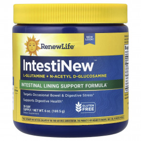 Renew Life, IntestiNew™, средство для поддержки слизистой оболочки кишечника, 169,5 г (6 унций) - описание | фото