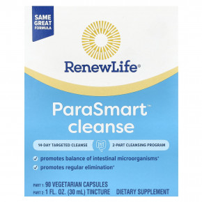 Renew Life, ParaSmart Cleanse, средство для очищения организма за 14 дней, 2 части в Москве - eco-herb.ru | фото