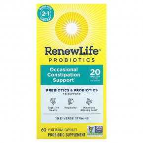 Renew Life, Ultimate Flora™, возврат пробиотиков в рацион, 60 веганских капсул - описание | фото