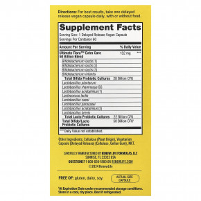 Renew Life, пробиотик Extra Care Ultimate Flora™, 50 млрд КОЕ, 60 веганских капсул с отсроченным высвобождением в Москве - eco-herb.ru | фото