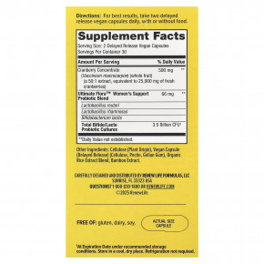 Renew Life, Ultimate Flora™, комплекс для влагалища и мочевыводящих путей, 60 веганских капсул с отсроченным высвобождением в Москве - eco-herb.ru | фото