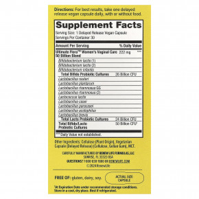 Renew Life, Ultimate Flora™, пробиотик, 50 млрд КОЕ, 30 веганских капсул с отсроченным высвобождением в Москве - eco-herb.ru | фото