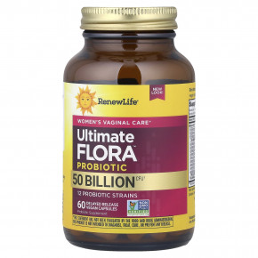 Renew Life, Ultimate Flora™, пробиотик, 50 млрд КОЕ, 60 веганских капсул с отсроченным высвобождением в Москве - eco-herb.ru | фото
