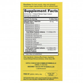 Renew Life, Ultimate Flora™, пробиотик для взрослых старше 50 лет, 30 млрд КОЕ, 90 веганских капсул с отсроченным высвобождением в Москве - eco-herb.ru | фото
