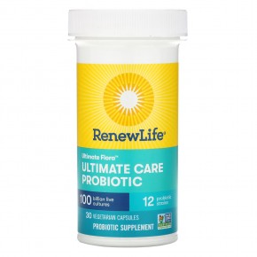 Renew Life, Ultimate Flora, пробиотик Ultimate Care, 100 млрд живых культур, 30 вегетарианских капсул в Москве - eco-herb.ru | фото