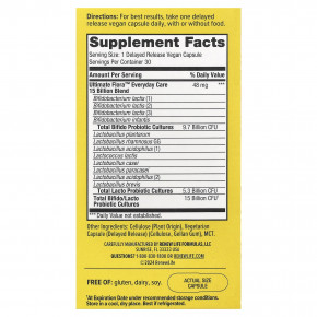 Renew Life, Ultimate Flora™, пробиотик Ultimate Flora™, 15 млрд КОЕ, 30 веганских капсул с отсроченным высвобождением в Москве - eco-herb.ru | фото