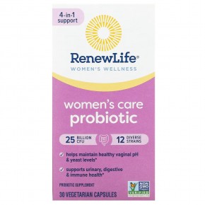 Renew Life, пробиотик для женского здоровья, 25 млрд КОЕ, 30 вегетарианских капсул в Москве - eco-herb.ru | фото