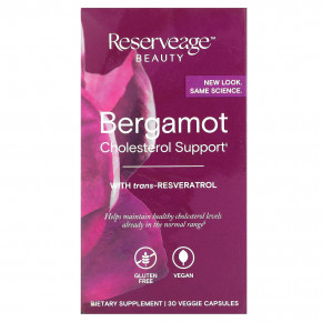 Reserveage Beauty, Bergamot Cholesterol Support, 30 растительных капсул в Москве - eco-herb.ru | фото