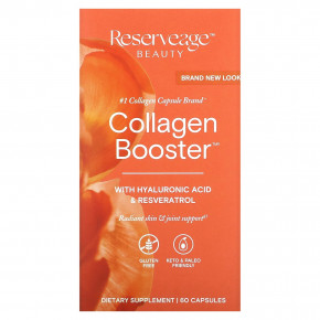 Reserveage Beauty, Collagen Booster с гиалуроновой кислотой и ресвератролом, 60 капсул в Москве - eco-herb.ru | фото