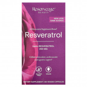 Reserveage Beauty, ресвератрол, 60 растительных капсул - описание | фото