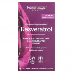 Reserveage Beauty, ресвератрол, 60 растительных капсул - описание | фото